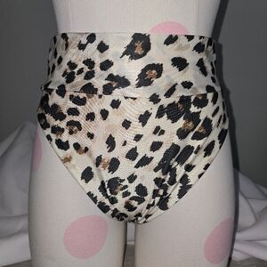 Aerie Leopard High Waisted Bikini Bottom